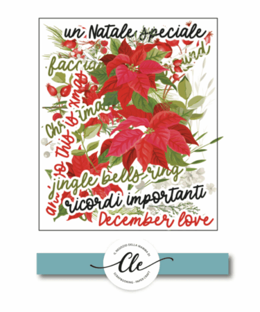 DECEMBER DAILY 2025 - DIE CUT ACETATI 1 POINSETTIA GREENERY