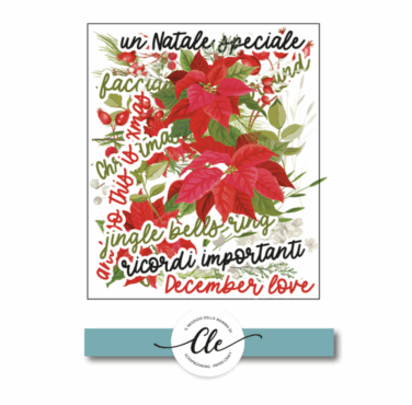 DECEMBER DAILY 2025 - DIE CUT ACETATI 1 POINSETTIA GREENERY
