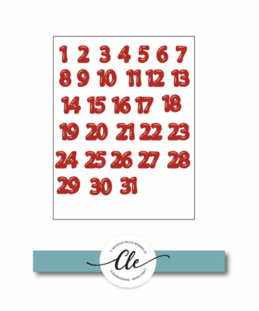 DECEMBER DAILY 2025 - FOAM STICKERS NUMERI 1-31