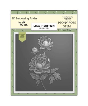 Lisa Horton Crafts Embossing Folder and Die - Peony Rose Stem