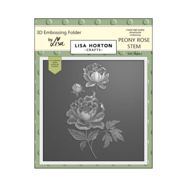Lisa Horton Crafts Embossing Folder and Die - Peony Rose Stem