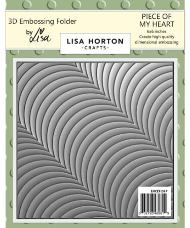 Lisa Horton Crafts 3D Embossing Folder 6"x6" -Piece Of My Heart