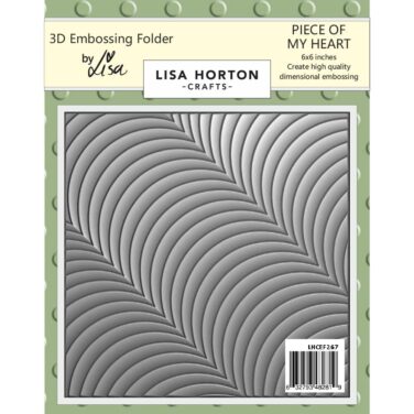 Lisa Horton Crafts 3D Embossing Folder 6"x6" -Piece Of My Heart