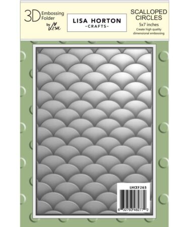 Lisa Horton Crafts 3D Embossing Folder 5"x7" - Scalloped Circles