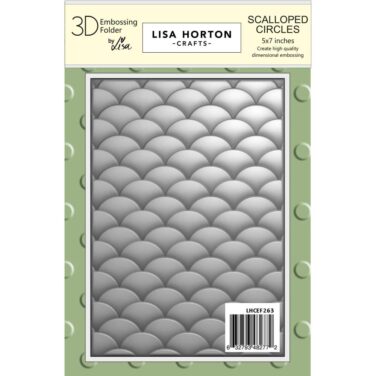 Lisa Horton Crafts 3D Embossing Folder 5"x7" - Scalloped Circles