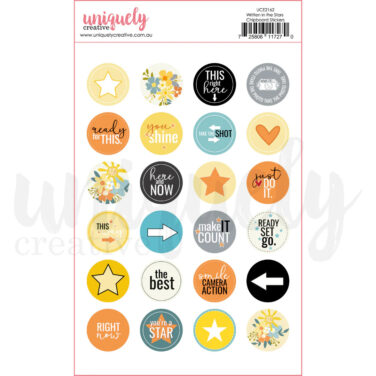 UNIQUELY CREATIVE - Collezione Written in the Stars Chipboard Stickers