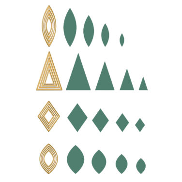 Alternative view of Vaessen Creative • Mini Cutting Dies Basic Shapes 1 16pcs