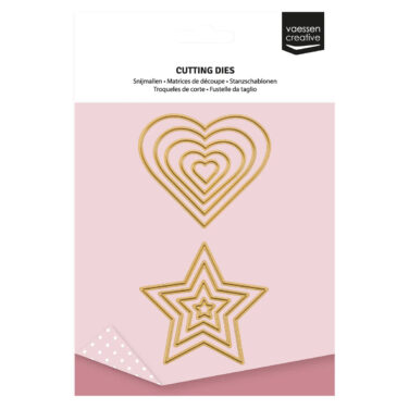 Vaessen Creative • Mini Cutting Dies Stars & Hearts 10pcs