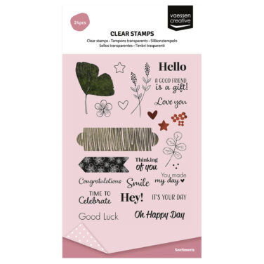 Vaessen Creative • Clear Stamps Sentiments 24pcs