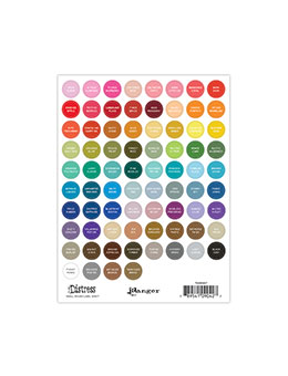 Tim Holtz Distress® Small Round Label Sheet- White Printing