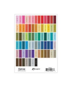 Tim Holtz Distress® Mini Ink Pad Label Sheet- Black Printing