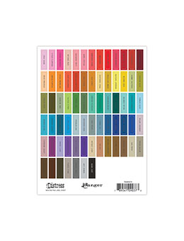 Tim Holtz Distress® Mini Ink Pad Label Sheet- Black Printing