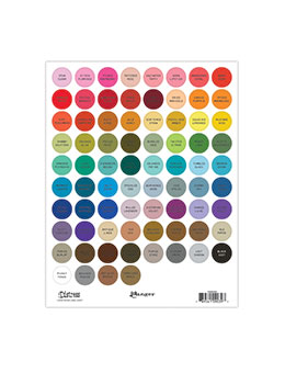 Tim Holtz Distress Large Round Label Sheet- Black Printing