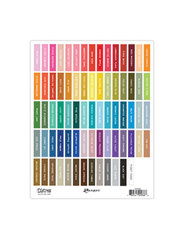 Tim Holtz Distress® Ink Pad Label Sheet- White Printing