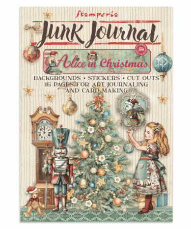 STAMPERIA -  Junk journal stickers, cut-outs, backgrounds - Alice in Christmas
