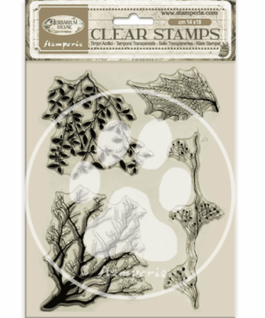 STAMPERIA -  Timbro acrilico cm 14x18 Herbarium Silvae rami di albero