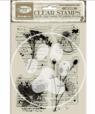 STAMPERIA -  Timbro acrilico cm 14x18 Herbarium Silvae botanico