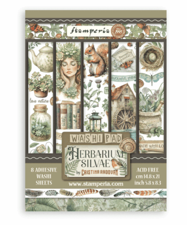 STAMPERIA -  Washi pad 8 sheets A5 Herbarium Silvae