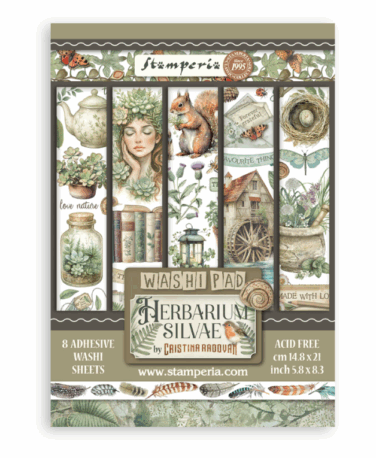 STAMPERIA -  Washi pad 8 sheets A5 Herbarium Silvae