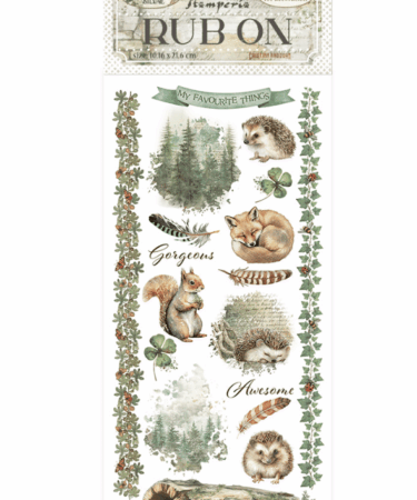 STAMPERIA -  Rub on cm 10,16x21,6 Herbarium Silvae foresta