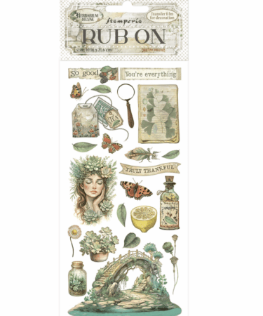 STAMPERIA -  Rub on cm 10,16x21,6 Herbarium Silvae ponte