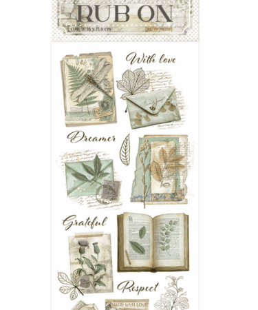 STAMPERIA -  Rub on cm 10,16x21,6 Herbarium Silvae libri di botanica