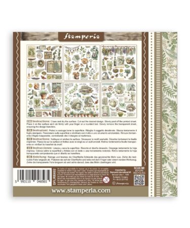 Alternative view of STAMPERIA -  Rub on kit cm 15,5x15,5 - 6 pagine Herbarium Silvae