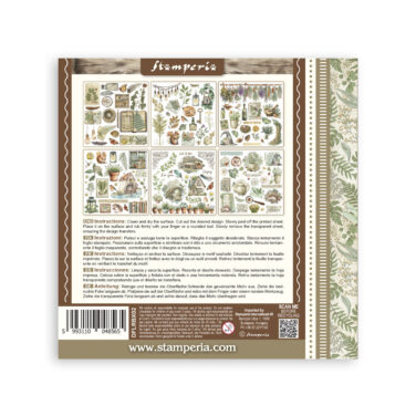 Alternative view of STAMPERIA -  Rub on kit cm 15,5x15,5 - 6 pagine Herbarium Silvae
