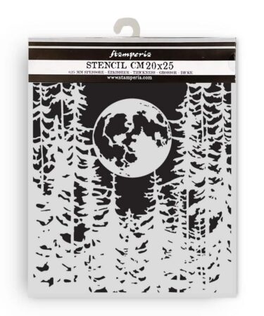 Alternative view of STAMPERIA -  Stencil  cm 20X25 Herbarium Silvae luna nella foresta