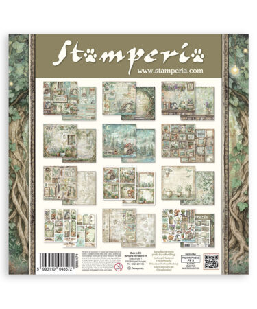 Alternative view of STAMPERIA -  Blocco 10 fogli 30,5x30,5 12x12 inches Double Face Herbarium Silvae