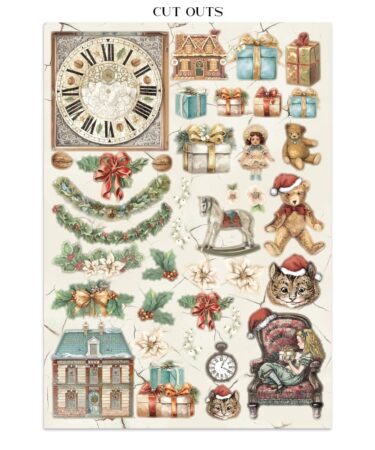 Alternative view of STAMPERIA -  Junk journal stickers, cut-outs, backgrounds - Alice in Christmas