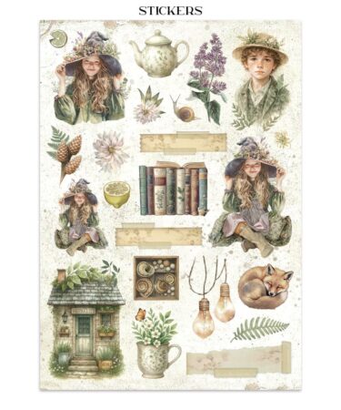 Alternative view of STAMPERIA -  Junk journal stickers, cut-outs, backgrounds - Herbarium Silvae