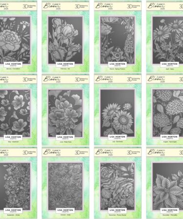 Lisa Horton Crafts Limited Edition Embossing Folders A Year In Bloom - 2026