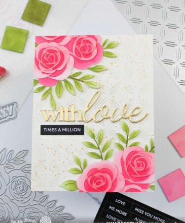 Alternative view of WAFFLE FLOWER - With Love Word Die