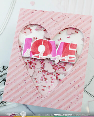 Alternative view of WAFFLE FLOWER - Overlapping Love Die-n-stencil