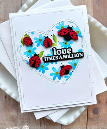 Alternative view of WAFFLE FLOWER - Love You More Sentiments Matching Die