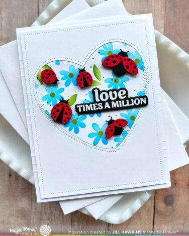 Alternative view of WAFFLE FLOWER - Love You More Sentiments Matching Die