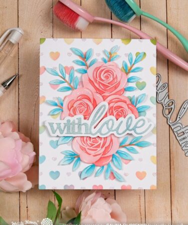 Alternative view of WAFFLE FLOWER - Rose Bouquet Stencil