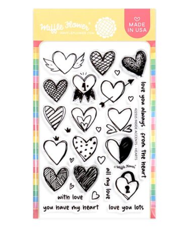 WAFFLE FLOWER - Inside Accents - Hearts Stamp Set