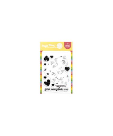 WAFFLE FLOWER - Inlaid Hearts Detail Stamp Set
