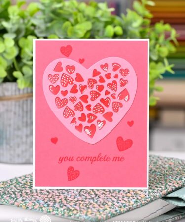 Alternative view of WAFFLE FLOWER - Inlaid Hearts Detail Stamp Set