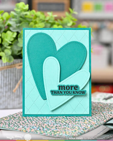 Alternative view of WAFFLE FLOWER - Double Stitched Hearts Die