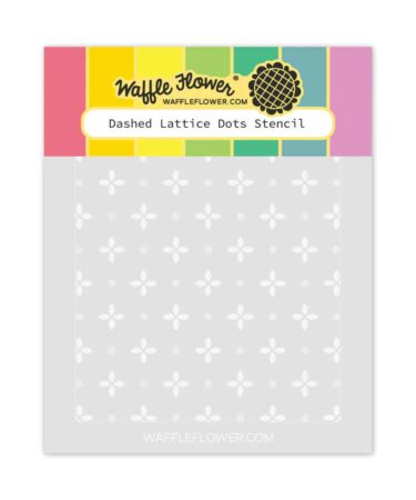 WAFFLE FLOWER - Dashed Lattice Dots Stencil