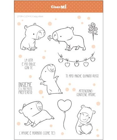 IMPRONTE D'AUTORE - set di timbri - Capy vibes