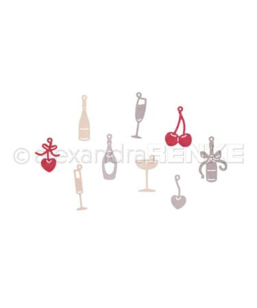 Alexandra Renke - fustelle Fröhliche Drinks Anhänger'