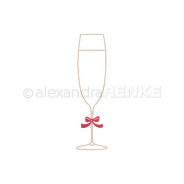 Alexandra Renke - fustelle 'Großes Outline Sektglas' 