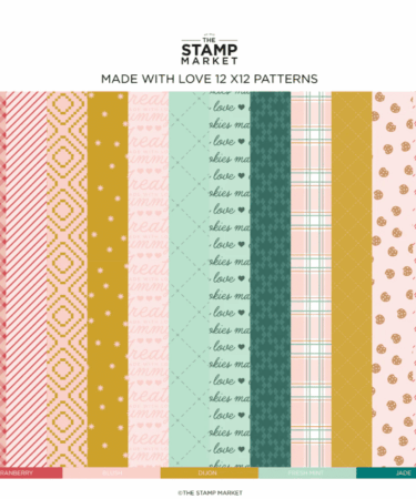 THE STAMP MARKET - MADE WITH LOVE 12 X12 PATTERN PAPER