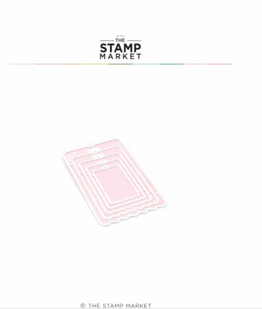 THE STAMP MARKET - SCALLOPED EDGE TAG DIES