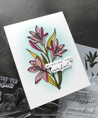 Alternative view of Concord & 9th - Kristina Werner - Long Line Lilies Stencil Pack (4 qty; 6 x 6)