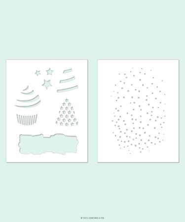 Concord & 9th - Celebrate You Stencil Pack (2 qty; 4.75 x 6)